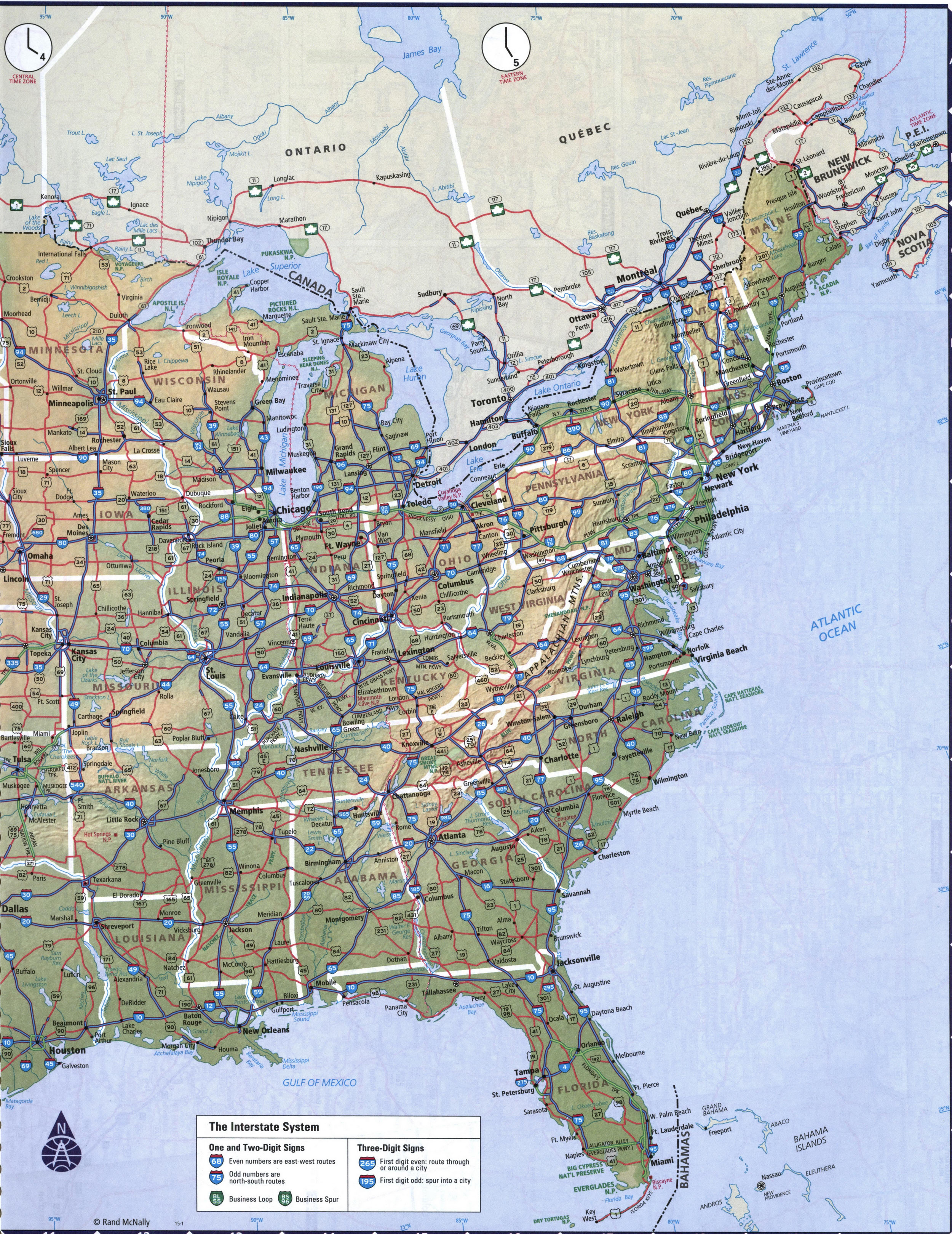 Map East Coast US Map East Coast US